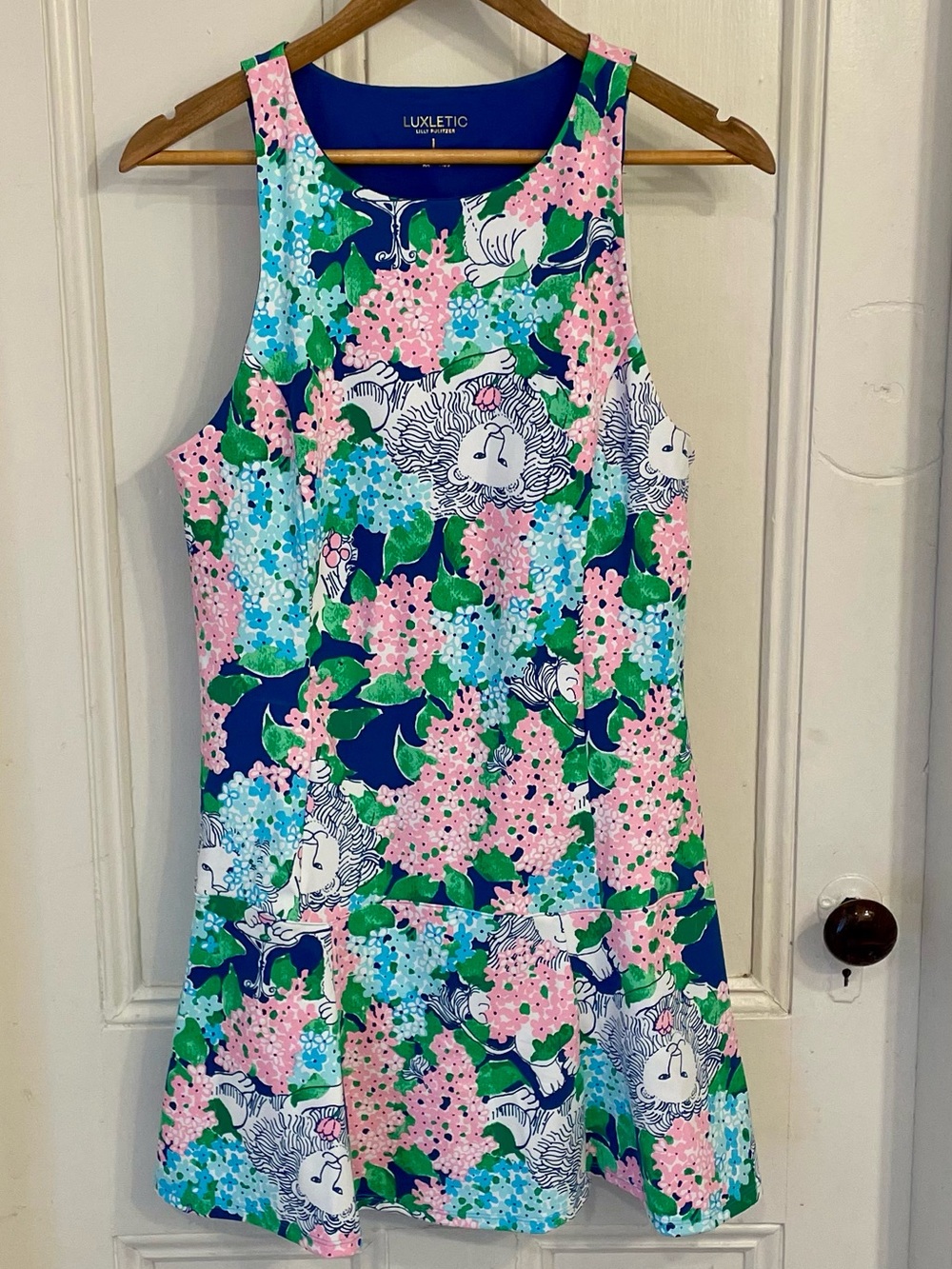 Lilly Pulitzer UPF 50+ Luxletic Westley Active Dress in Lydia the Lion w/ Shorts
